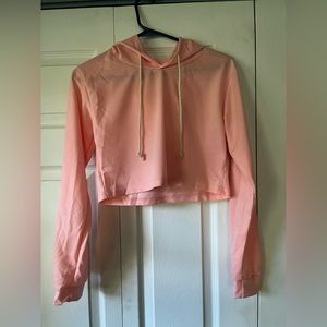 Cropped Light Pink Hoodie